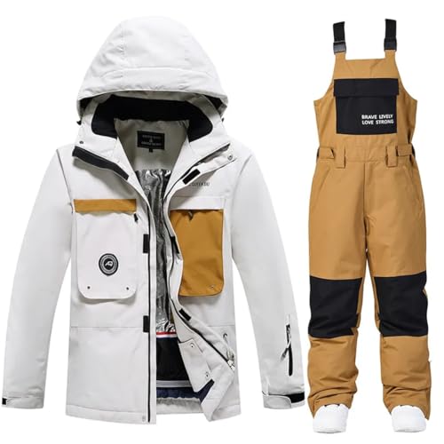 Hcclijo Männer Frau Berg Winddicht Skifahren Sets Sport Snowboard Anzüge Langlauf Ski Outfits Wasserdichte Kleidung as picture8 L