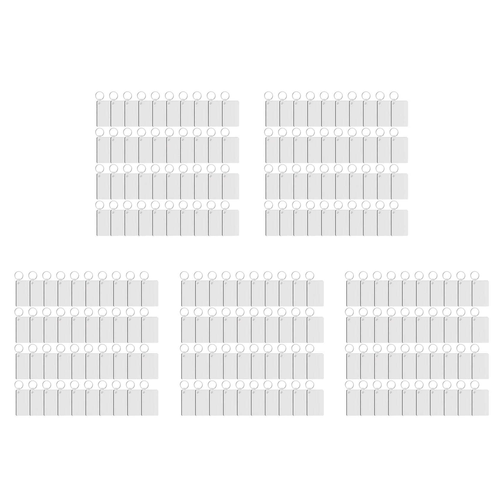Piuusngy 200 Stück Sublimations-Schlüsselanhänger, Doppelseitig, Wärmeübertragung, MDF, Schlüsselanhänger, Sublimation, DIY