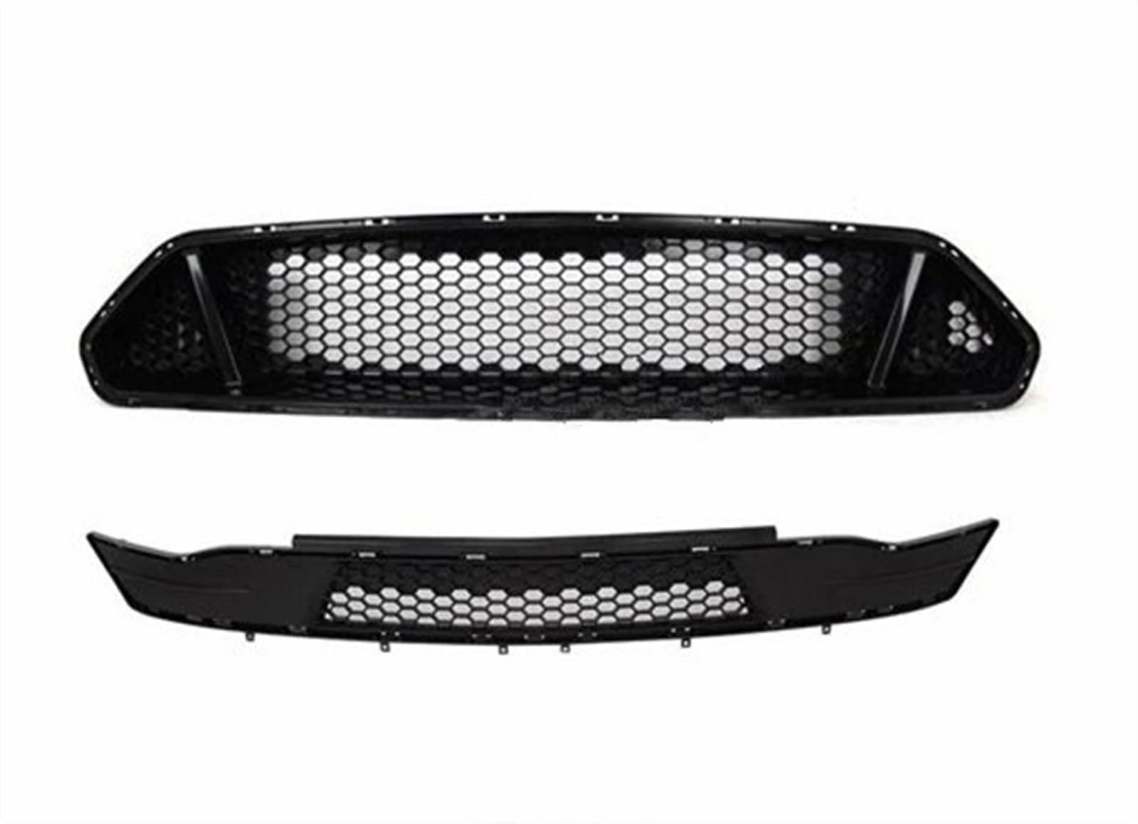 Frontgrills Für Ford Für Mustang 2018 2019 2020 2021 Carbon Fiber Muster Auto Vorderen Stoßfänger Mesh Grille Grills Racing Grille Front Bumper Grille(E)