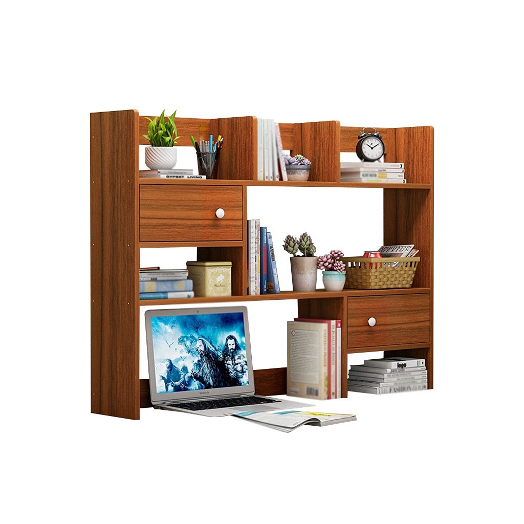 Bücherregal Bücherregal Desktop Mehrschichtiges Bücherregal Zeitschriftenständer CD-Ständer Bücherregal Büro-Aktenständer Bücherregal Kleines Bücherregal mit kleinen Schubladen für Wohnzimmer, Home