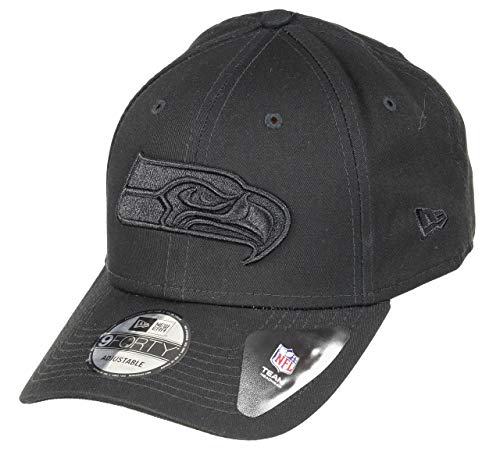 New Era Seattle Seahawks 9forty Adjustable Cap Bob Edition Black/Black - One-Size