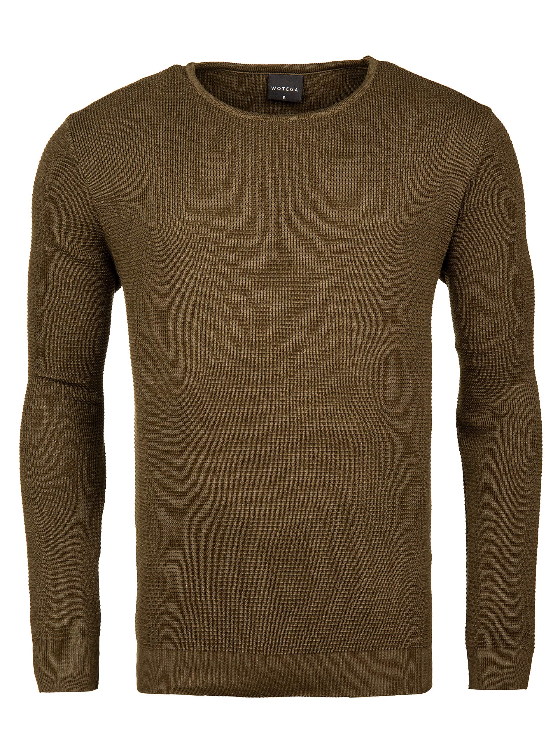 WOTEGA Structured Crew Neck Noah, Khaki (Asphalt 190822), XL