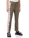 Love Moschino Womens Slim fit Trousers Casual Pants, Green, 38