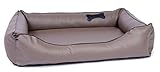 CopcoPet – Hundebett Orthopädisch Paco Kunstleder – Mocca Gr: L ca. 90 x 70 cm Visco