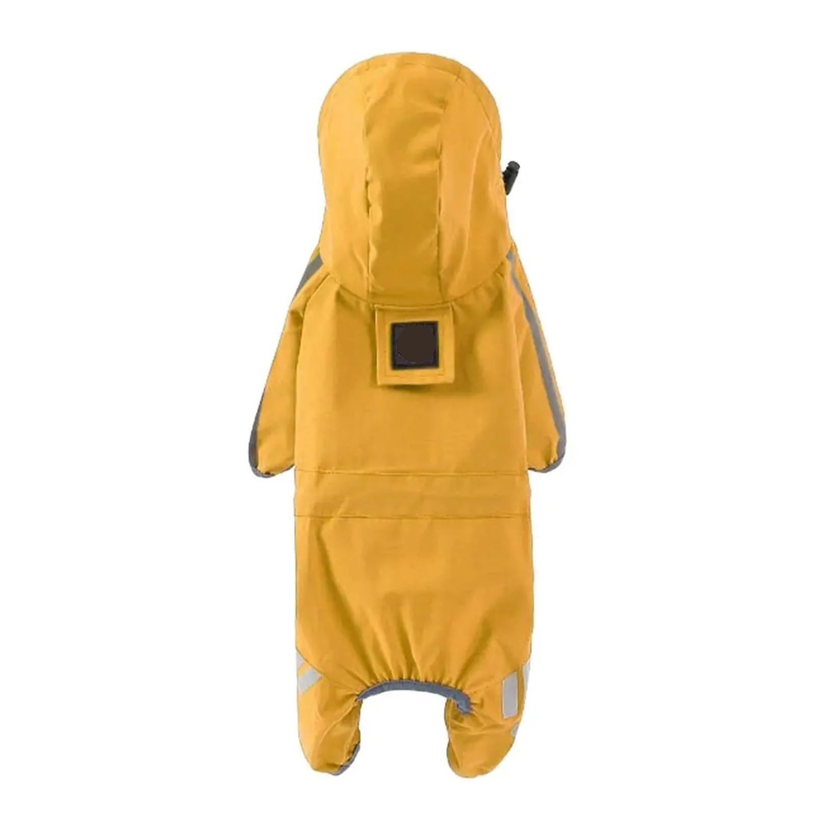 LOUPKC Hunderegenmantel, wasserdicht, reflektierend, mit Kapuze, Haustier-Regenjacke, 4 Beine, leichte Regenponcho-Kleidung for kleine, mittelgroße und große Hunde(S)