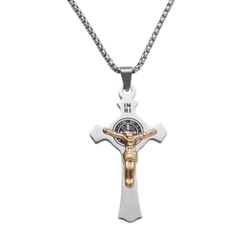 GZHENGZG Herrenhalsketten und Damenschmuck Jesus-Kreuz-Halskette für Männer und Frauen, Schmuck, Mode, klassische Mode, hochwertiges Geschenk