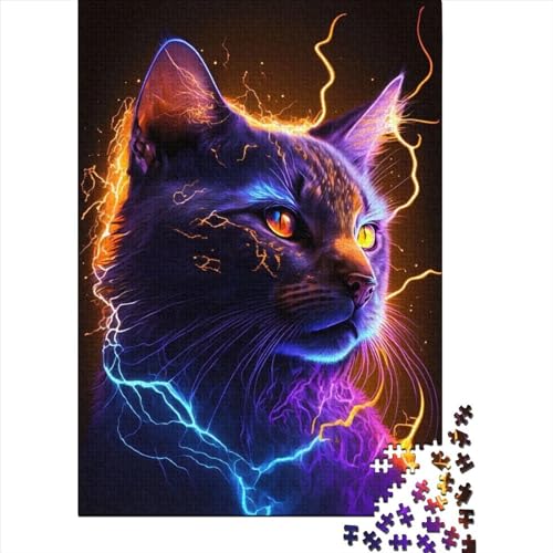 Kunstpuzzle für Erwachsene 1000 Teile Star Cat Holzpuzzle für Erwachsene Puzzlespiel Spielzeug für Erwachsene Familienpuzzle Geschenk (29,53 x 19,69 Zoll)