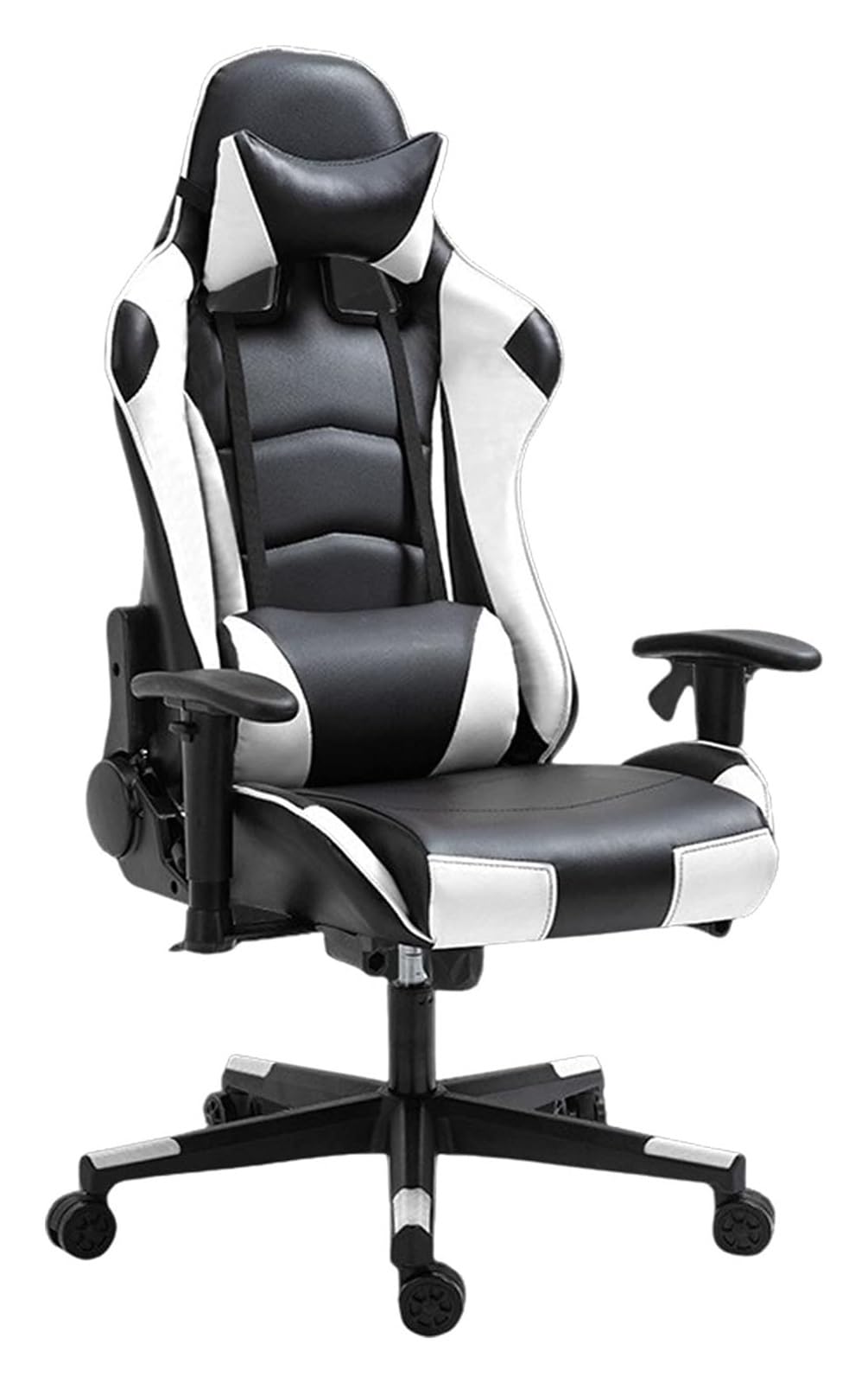 BFVAKBKYT Home Office Ergonomischer Schreibtischstuhl, Stuhl mit Kopfstütze und Lordosenstütze, Gaming-Stuhl for Erwachsene, Männer, Frauen, Teenager, Schreibtischstuhl(White)