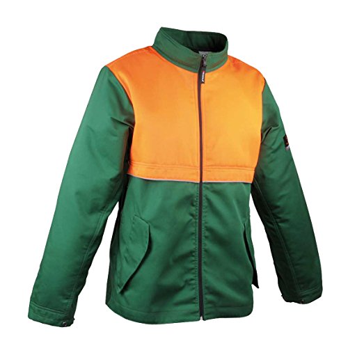 Cofra V490-0-08.Z/6 Arbeitsjacke "Saw Brake", Grün/Orange, XXL