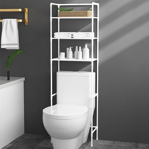 Kleiner Stauraum über der Toilette, Badezimmerregale über dem Toilettenschrank, einfach zu montieren und platzsparend, freistehender Badezimmer-Organizer