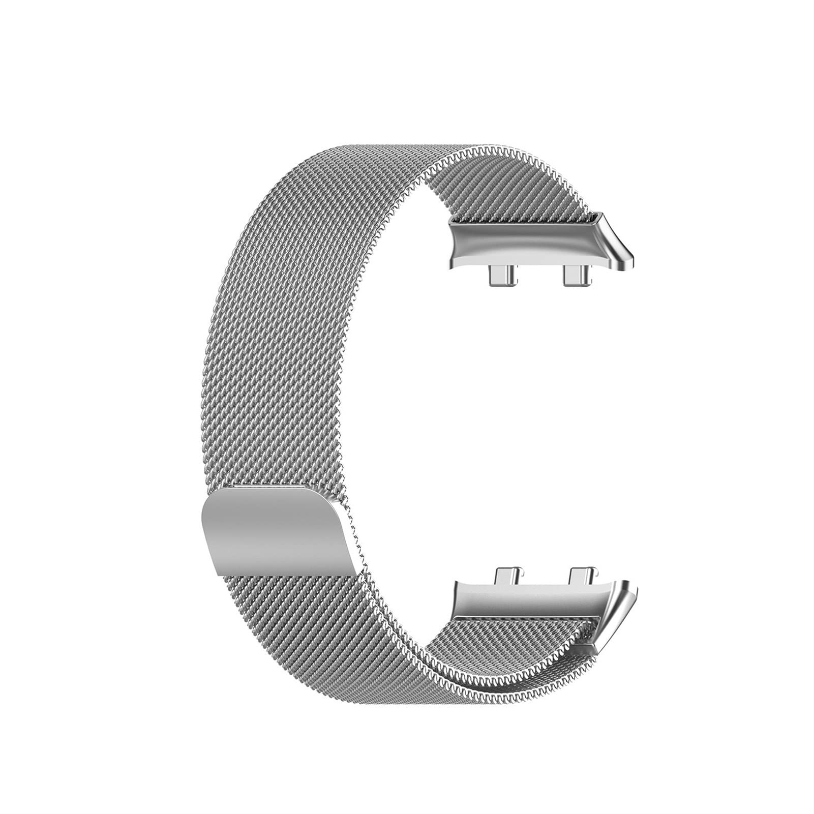 NEYENS Milanaise-Uhrenarmbänder für Oppo Watch 41 mm 46 mm Armband Metallschlaufe feines Netz Uhrenarmband Ersatz Milanaise Magnetband (Farbe: Silber, Größe: für Oppo Watch 41 mm)