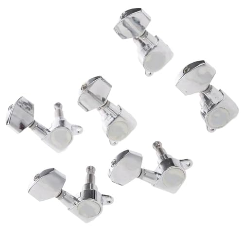 Strings Tuning Pegs Mechaniken Für Gitarre 6-teiliges versiegeltes Stimmwirbel-Set für elektrische Gitarren-Mechaniken mit Aderendhülsen und Schrauben