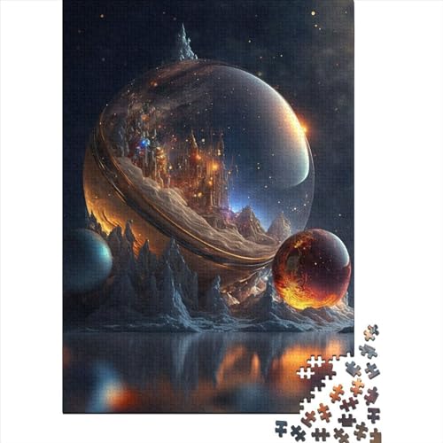 1000-teiliges Puzzle für Erwachsene und Teenager „Colors of Space“ für Erwachsene, 1000-teiliges Puzzle-Geschenk, ganze Familie und die (Größe: 75 x 50 cm)