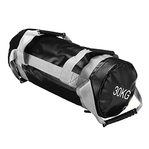 YZBBSH Fitness Bag Sandsack 5 10 15 20 25 30 kg Power Bag aus Kunstleder Verstellbarer Gewichts Sandsack mit Griffen ​für Functional Fitness Gewichtssack,30kg