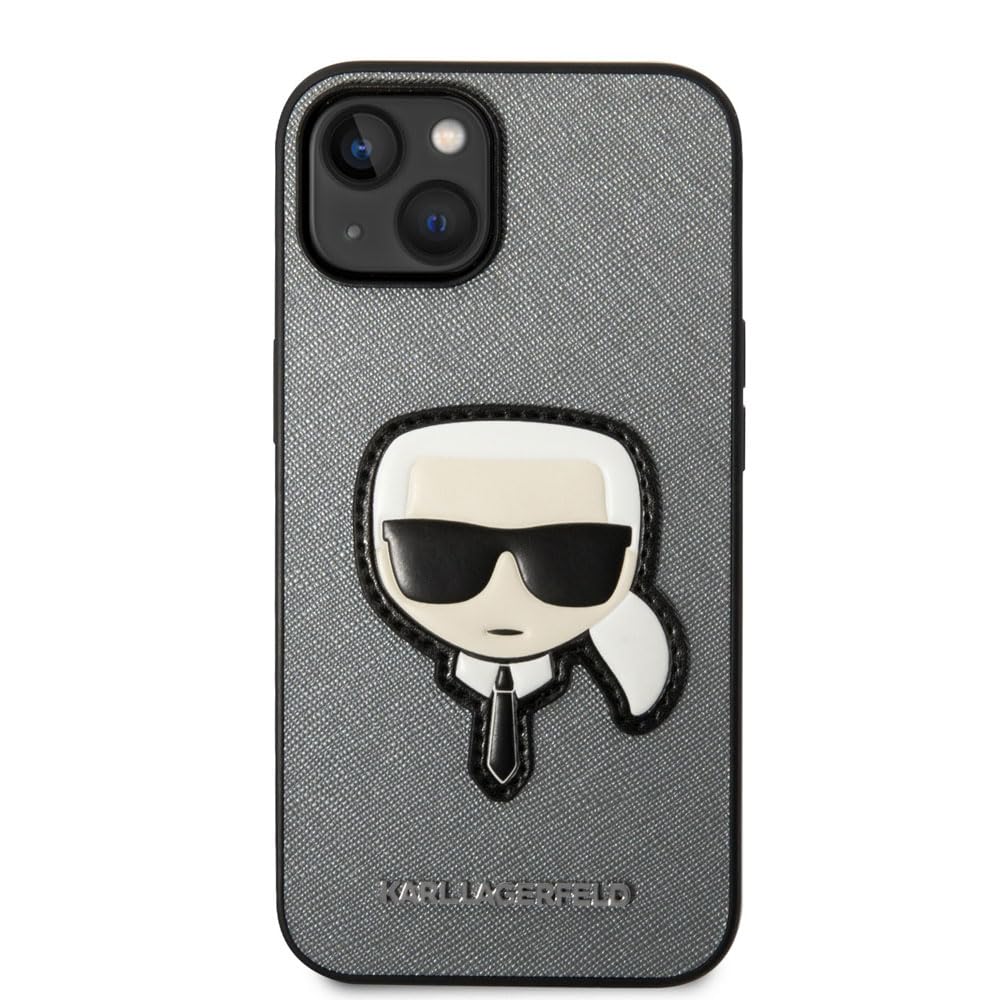 KARL LAGERFELD KLHCP14MSAPKHG Hülle für iPhone 14 Plus 6,7" Silber hardcase Saff