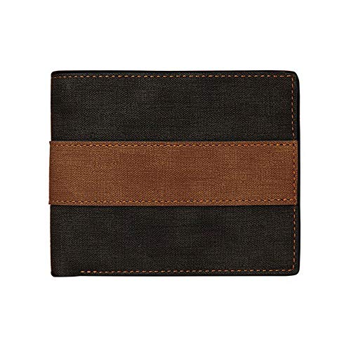 TREGOO Portemonnaie Herren Neuen Männer Frosted Mappen-Leder-Kurz Multi-Card Slot große Kapazitäts-koreanische Art und Weise Jugend Retro- Männer Wallet (Color : Black)