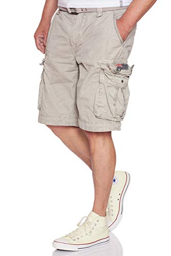 Jet Lag Cargo Shorts mit Gürtel Take Off 8 in vielen Farben, Größe:W31, Farbe:Grau