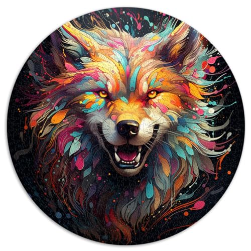 Puzzlespiele Fanciful Wolf 1000-teiliges Puzzlespiel 67,5 x 67,5 cm Spielspielzeug für Familienpuzzles Geschenk Schwierige, harte Puzzles für Frauen und Männer