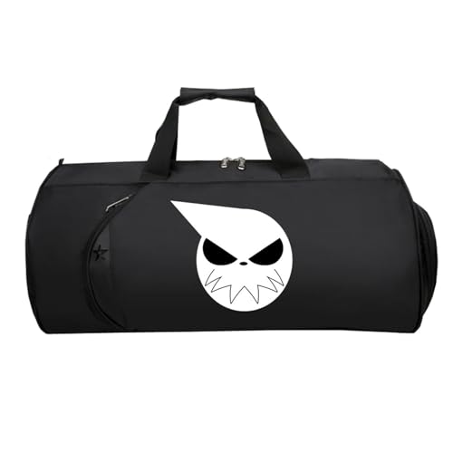 So-ul Eat-er Cabin Bag Anime, Faltbare Reisetasche HandgepäCk, HandgepäCk Unisex G.ym Wochenendtasche Flugzeug(Black 8)