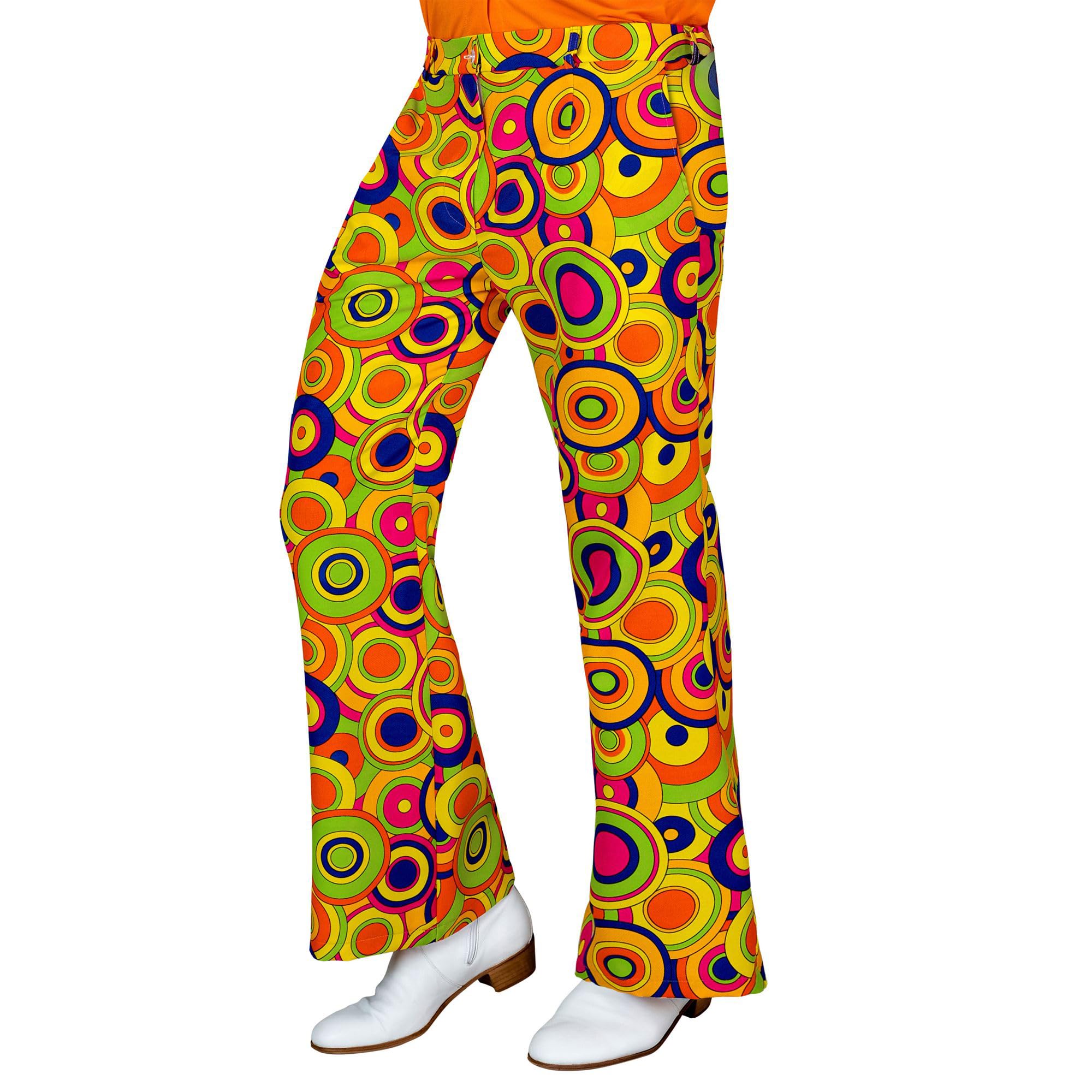 W WIDMANN MILANO Party Fashion - 70er Jahre Hose für Herren, Hippie, Reggae, Flower Power, Disco Fever, Schlagermove