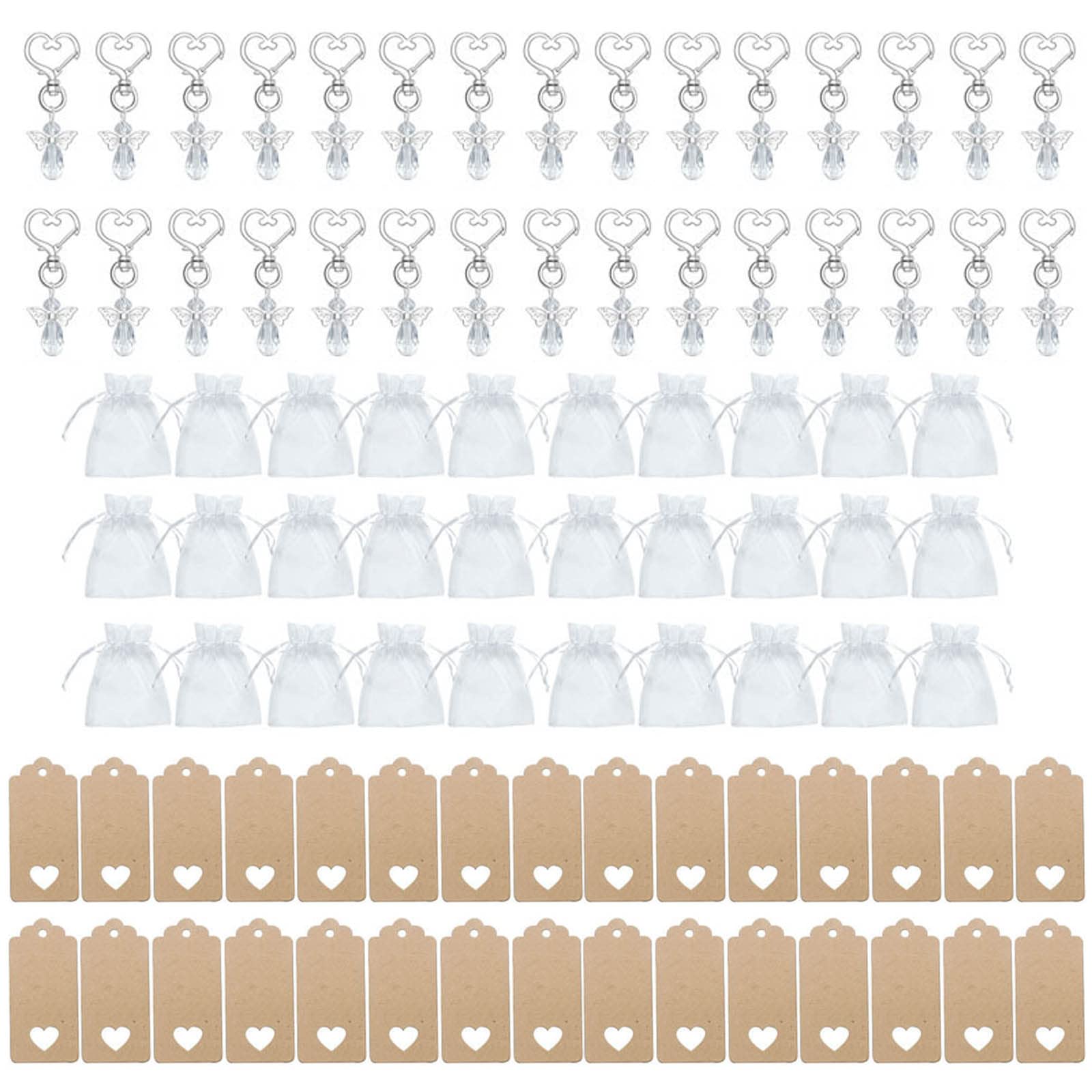Uitndvyte 30 Stück/Set Schlüsselanhänger Gastgeschenk Anhänger Organzabeutel Gastgeschenk für Baby Brautparty Hochzeit Party