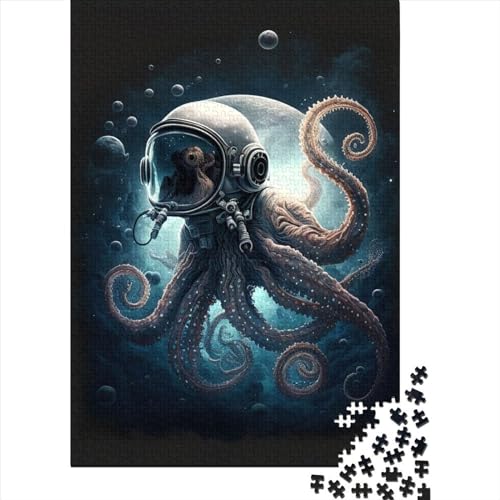 Space Squids Holzpuzzle für Erwachsene und Teenager, 1000 Teile für Erwachsene, schwierige Puzzles, Holzpuzzles für Erwachsene und Teenager (Größe 29,53 x 19,69 Zoll)