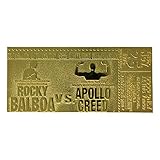 Rocky - 24K Gold Plated Fight Ticket Rocky V Apollo Creed Re-Match