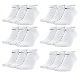 Nike 18 Paar Sneakersocken Sneaker Füßlinge Socken no show SX2554 socks schwarz weiss grau, Größe:L, Farbe:Weiss