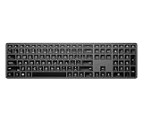 HP 975 Wireless Dual-Mode-Tastatur | bis zu 3 Geräte verbinden (Bluetooth oder USB-A Dongle) | 6 Monte Akkulaufzeit(aufladbar via USB-C) | QWERTZ Layout | Schwarz | CHIP Testsieger Note sehr gut (1,2)