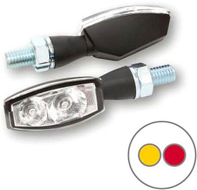 HIGHSIDER LED Rück-, Bremslicht, Blinker Einheit BLAZE, schwarz, klar