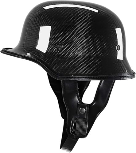 Retro-BOL-Motorrad-Bols-Helm, Jet-Helm Im Deutschen Stil, Mit DOT/ECE-Zulassung Und Herausnehmbarem Innenfutter, Halber Motorradhelm Für Erwachsene, Damen Und Herren E,XL61-62CM