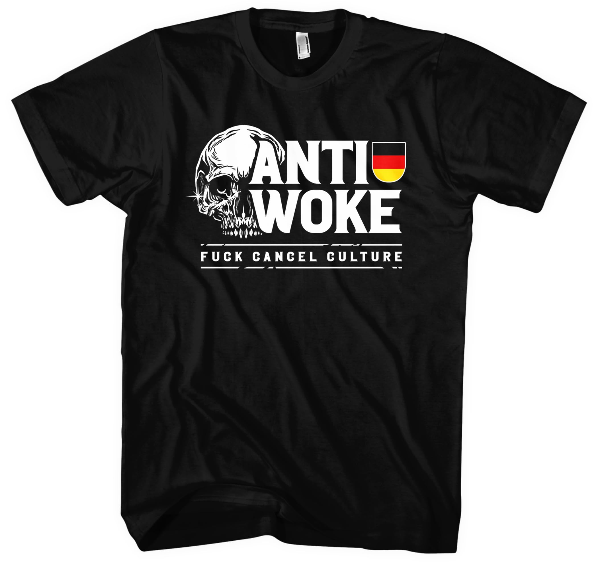 Anti Woke Herren T-Shirt | Anti Gendern T-Shirt Politisch T-Shirt Freie Sprache Cancel Culture Konservative Woke Shirt | M1 Schwarz (3XL)