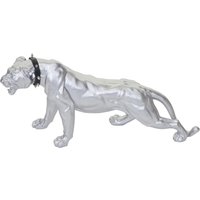 MCW Deko Figur Panther mit Halsband Silber Matt mit Halsband