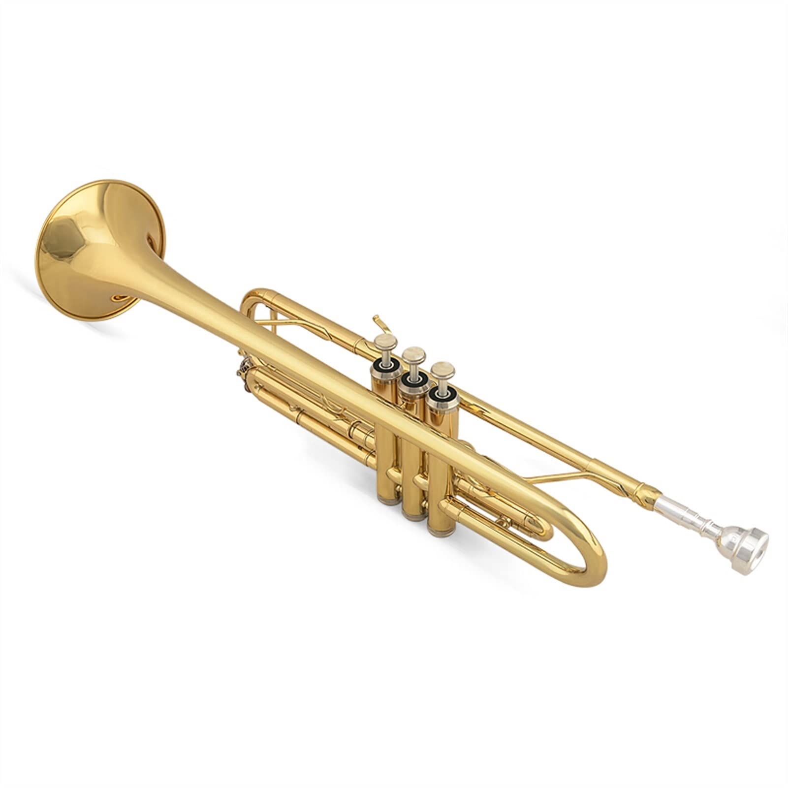 Trompete Messing Messing Trompeteninstrument In B Flach Lackiertes Gold