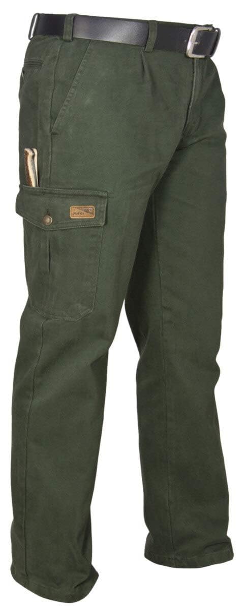 La Chasse® Jagdjeans mit seitlichen Schubtaschen Jägerjeans mit Beintasche & Messertasche Jeanshose für Herren Jeans Jagdhose Jägerhose olivgrün Jeanshose