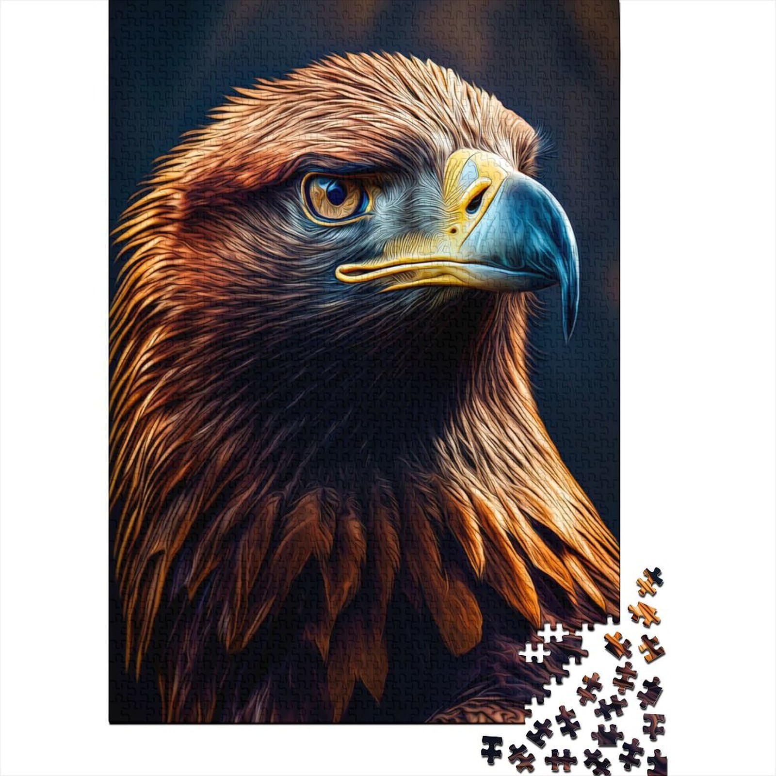 Tiger-Holzpuzzle für Erwachsene und Jugendliche von Art Jigsaw Puzzles für Erwachsene 1000 Teile Holzpuzzle für Erwachsene und Jugendliche 75x50cm