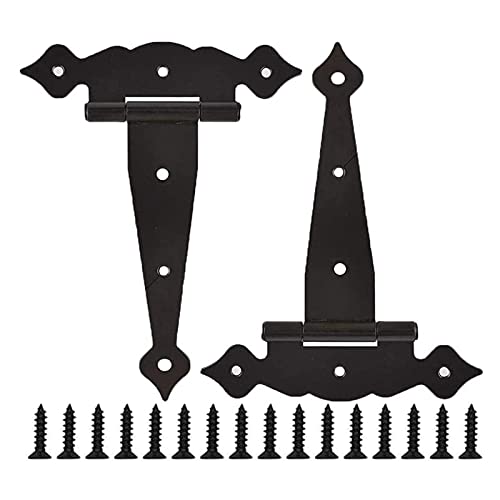 Stahltürscharnier, 8-Zoll-Schuppentürscharniere, Scheunentorscharniere for Holzzäune, dekorative Scharniere, 2 Stück