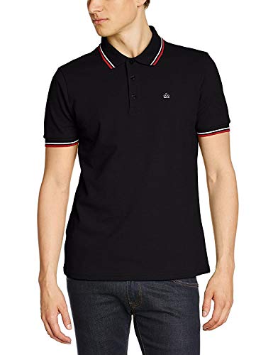 Merc of London Herren, Poloshirt, CARD, Polo Shirt, Noir (Black), Large (Herstellergröße: L)