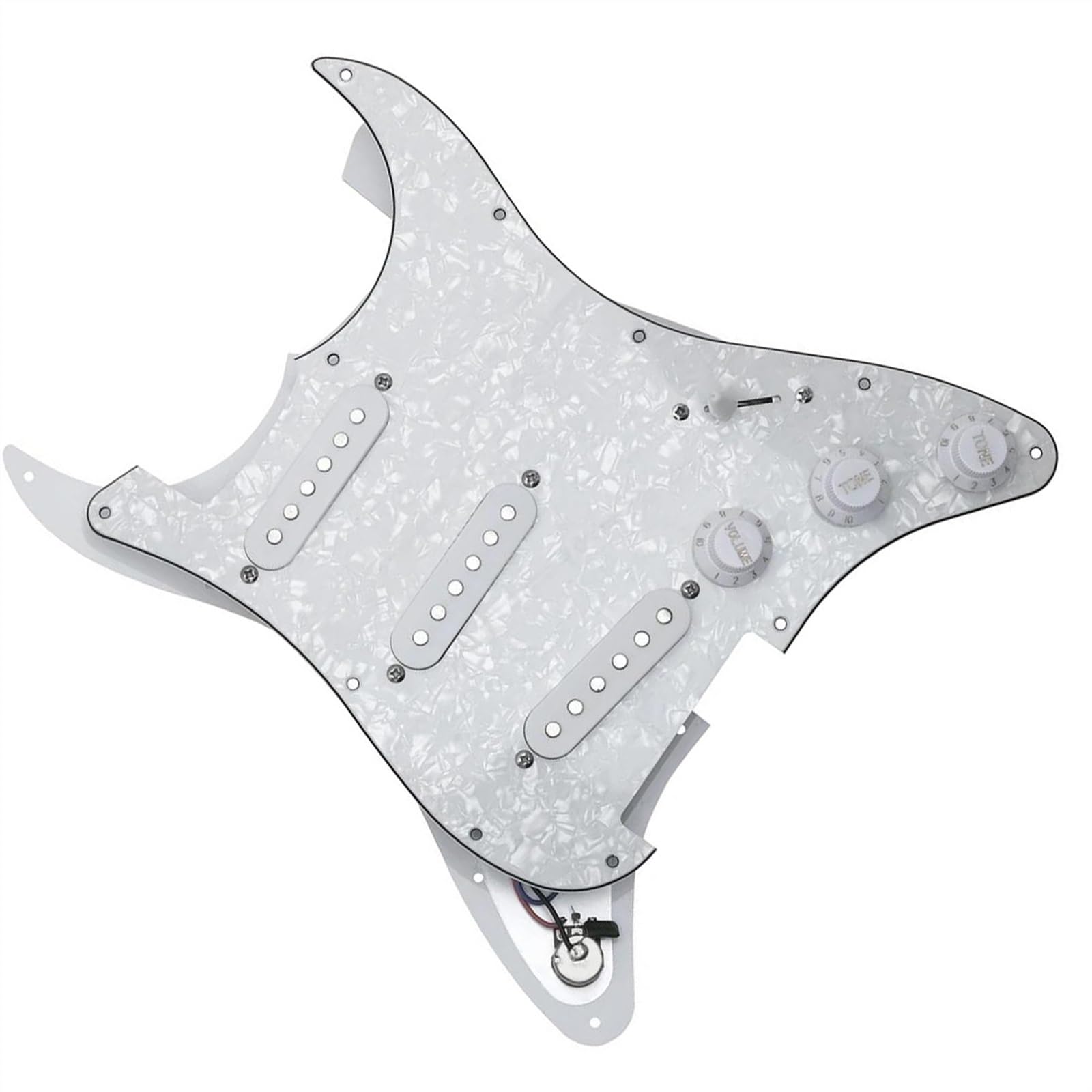 Standard-Pickguard-Tonabnehmer 2 Stücke Weiße E-gitarre Single Coil Pickups Schlagbrett Professionelles Gitarrenzubehör