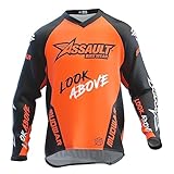 Radbekleidung Für Herren, Mountainbike Sportbekleidung, Langärmelige Schnell Trocknende Kleidung, T-Shirt,Trikots Atmungsaktiv (DE/NL/SE/PL, Alphanumerisch, L, Regular, Regular, Orang)