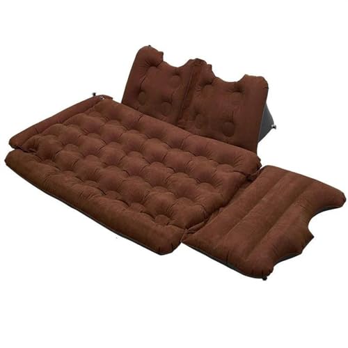 GLILAR Auto Luftmatratze Auto Luftmatratze Reisebett Camping Kissen Zubehör Ausbreitung Outdoor Tragbares Haushaltsfahrzeug Luftsofa Verdicktes Zelt Luftkissenbett(Brown)