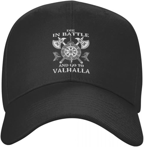 Baseballkappe Hiphop Sonnenhut After Viking Warrior Die in Battle and Go to Valhalla Baseball Cap Hip Hop Männer Frauen Verstellbarer Papa Hut Frühling Hysterese Caps Geschenk