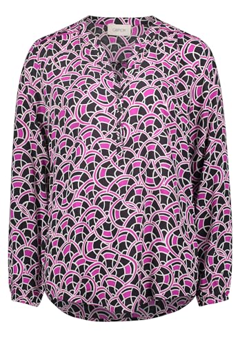 Cartoon Damen Casual-Bluse mit Muster Schwarz/Pink,46