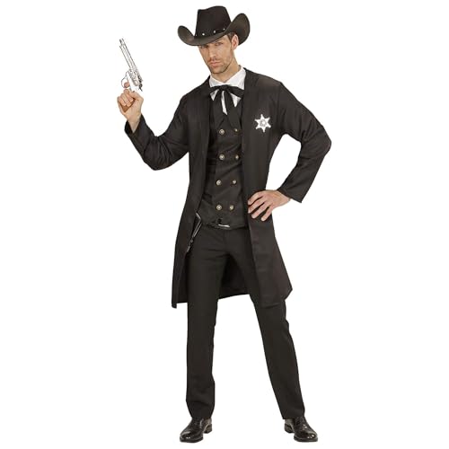 "SHERIFF" (long coat, vest, fake shirt, string tie) - (M/L)