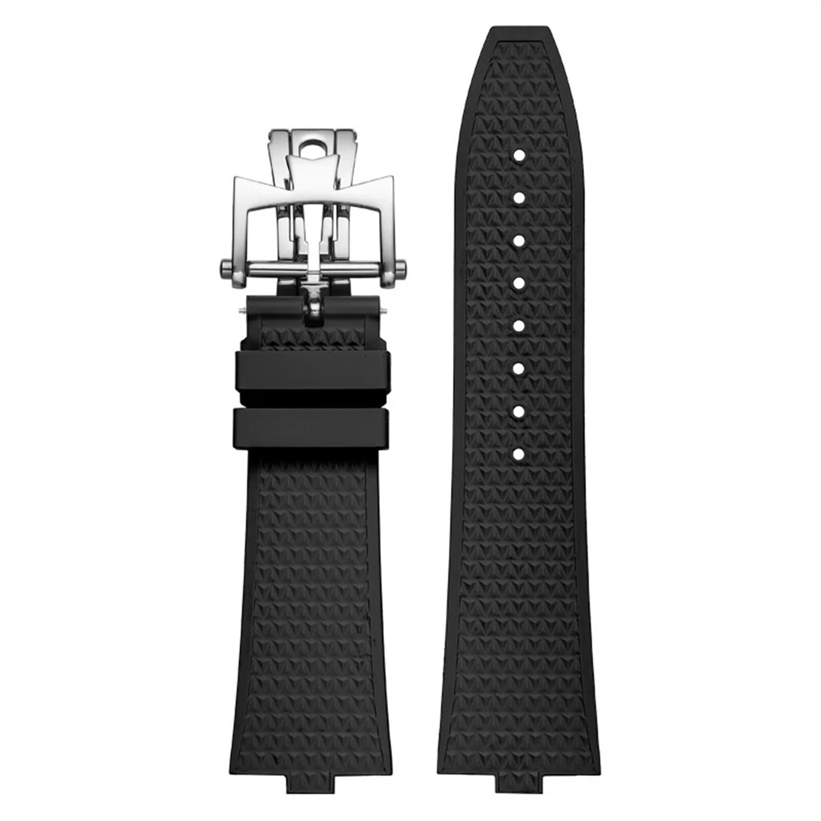 IOTUP Senior FKM Fluorkautschuk-Uhrenarmband für Vacheron Constantin 4500 V 5500 V 7900 Uhrenarmband Vc konvexe Öffnung 7 mm Armbanduhren, 7 mm, Achat