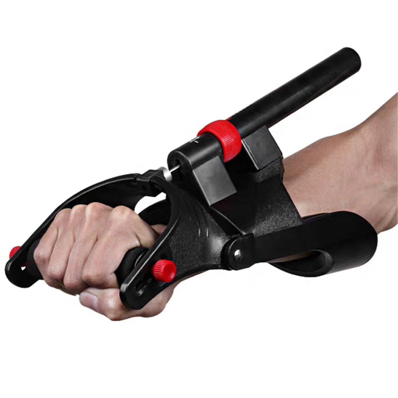 UKALOU Griffstärker, Unterarmstärker, Handtrainer, Griffkrafttrainer, 4 Gänge, verstellbar, rutschfest, Workout, Handstärker, schwarz, manueller Handtrainer für Fitness-Enthusiasten