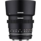 Samyang MF 85mm T1,5 VDSLR MK2 Canon RF – lichtstarkes T1,5 Tele Cine- und Video Objektiv für Canon RF Mount, 85 mm Festbrennweite, Follow Focus Zahnkränze Vollformat und APS-C, 8K Auflösung