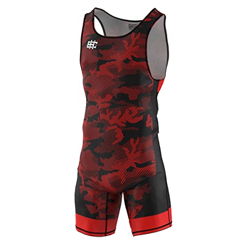 Extreme Hobby Wrestling-Trikot für Männer HAVOC, Kompressionstrikot REH-TECHRESPONSE One-Piece Sleeveles Bodysuit Ringer-Trikot Herren