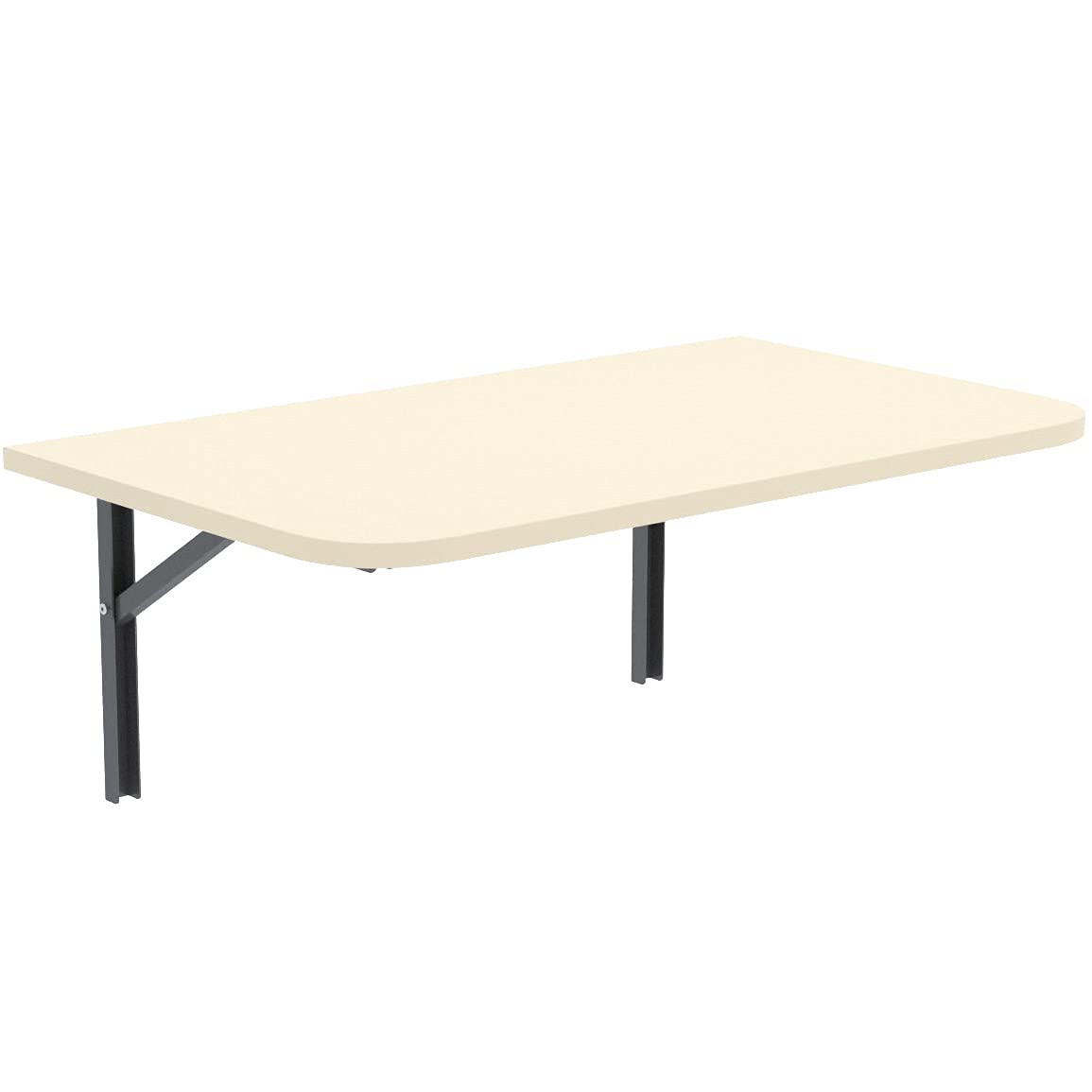 AKKE Wandklapptisch mit abgerundete Ecken für Küche Zimmer Wohnzimmer Kinderzimmer 80 cm x 60 cm, Wandtisch klappbar, Klappbarer Wandtisch Küchentisch Kindertisch, Klapptisch Klappschreibtisch Küche