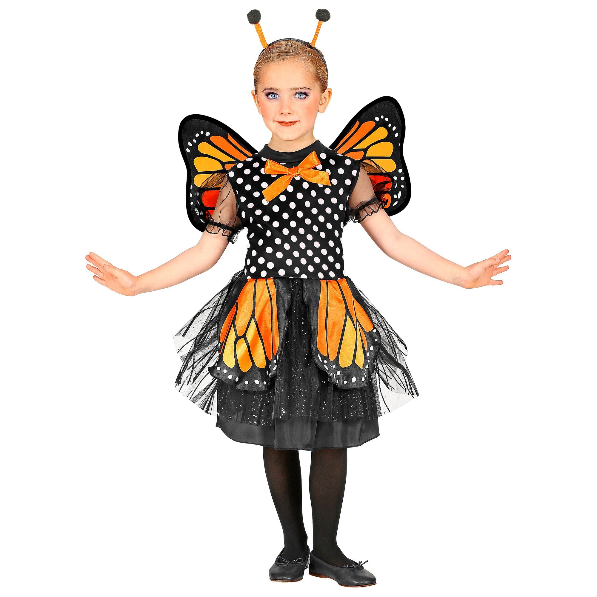 Widmann - Kinderkostüm Schmetterling, Kleid mit Tutu, Flügel, Antennen, Karneval, Mottoparty